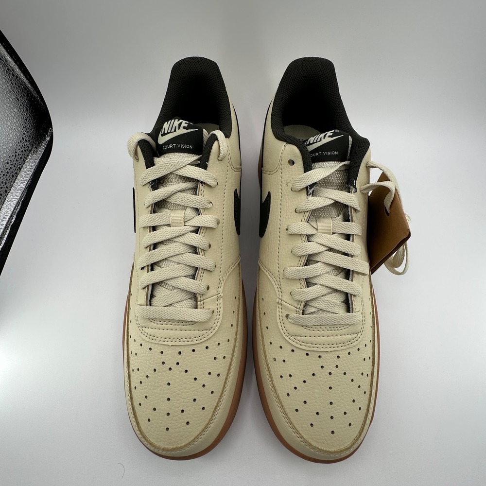 Nike Court Vision Low Shoes Mens 13 Light Khaki Sequoia Gum‎ HV4506-200 NEW - Picture 5 of 12